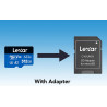 Lexar 633x Carte Micro SD 512 Go, Carte microSDXC UHS-I + Adaptateur SD, Jusqu'à 100 Mo/s en Lecture, A2, C10, U3, V30, Carte TF