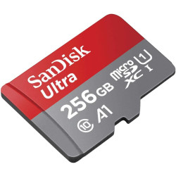 SanDisk Ultra microSDXC UHS-I memory card 256 GB+adapter (for Android smartphones and tablets and MIL cameras, A1, C10, U1, 120 