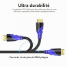 8K Câble HDMI 1m, câble 2.1 HDMI haute vitesse 48Gbps 8K@60Hz 4K@120Hz, HDCP 2.2&2.3 Compatible avec Roku TV/PC/Monitor Projecte