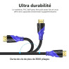 Câble HDMI 4K/60HZ 12m (HDMI 2.0, 18 Gbit/s) Connecteurs Plaqués or Ultra Haut Débit, Retour Audio Ethernet, Compatible avec Blu