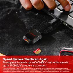 SANDISK Extreme Carte microSDHC UHS-I + SD Adapter, 256 Go (Jusqu’à 245 Mo/s en Lecture et 170 Mo/s en écriture, vidéo 5.3K, C10