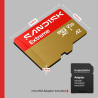 SANDISK Extreme Carte microSDHC UHS-I + SD Adapter, 512 Go (Jusqu’à 245 Mo/s en Lecture et 170 Mo/s en écriture, vidéo 5.3K, C10