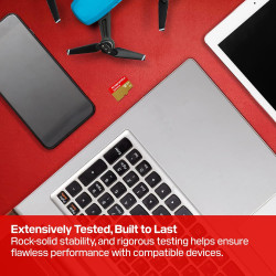 SANDISK Extreme Carte microSDHC UHS-I + SD Adapter, 1 to (Jusqu’à 245 Mo/s en Lecture et 170 Mo/s en écriture, vidéo 5.3K, C10, 
