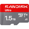SANDISK Ultra Carte microSDXC UHS-I + SD Adapter, 1.5 to (Vitesses de Transfert Jusqu’à 195 Mo/s, vidéos en Full HD, V10, U1, C1