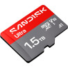 SANDISK Ultra Carte microSDXC UHS-I + SD Adapter, 1.5 to (Vitesses de Transfert Jusqu’à 195 Mo/s, vidéos en Full HD, V10, U1, C1