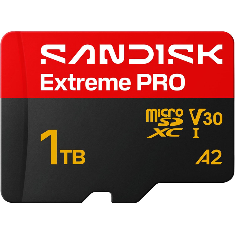 SANDISK Extreme Pro Carte UHS-I microSD + SD Adapter, 1 to (Vitesses de Lecture allant Jusqu’à 250 Mo/s et d’écriture Jusqu’à 17