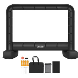 VEVOR Écran de Projection Gonflable Diagonale de 427 cm, Format 16:9, 600D, Lavable, avec Sac de Rangement Portable, Installatio