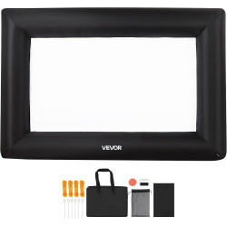 VEVOR Écran de Projection Gonflable Diagonale de 427 cm, Format 16:9, en 600D Lavable, avec Sac de Rangement, Installation Facil