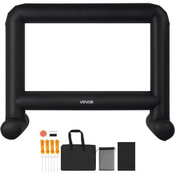 VEVOR Écran de Projection Gonflable Diagonale de 457 cm, Format 16:9, 600D, Lavable, avec Sac de Rangement Portable, Installatio
