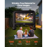 VEVOR Écran de Projection Gonflable Diagonale de 488 cm, Format 16:9, 600D, Lavable, avec Sac de Rangement Portable, Installatio
