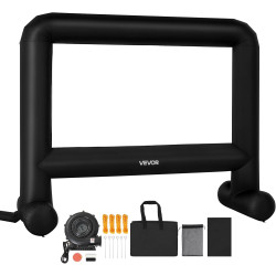 VEVOR Écran de Projection Gonflable Diagonale de 488 cm, Format 16:9, 600D, Lavable, avec Sac de Rangement Portable, Installatio