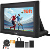 VEVOR Écran de Projection Gonflable Diagonale de 488 cm, Format 16:9, en 600D Lavable, avec Sac de Rangement Portable, Installat