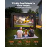 VEVOR Écran de Projection Gonflable Diagonale de 488 cm, Format 16:9, en 600D Lavable, avec Sac de Rangement Portable, Installat