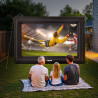 VEVOR Écran de Projection Gonflable Diagonale de 488 cm, Format 16:9, en 600D Lavable, avec Sac de Rangement Portable, Installat