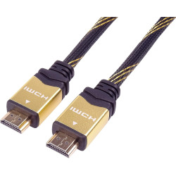 PremiumCord Câble HDMI Haut Débit 4K M/M, 10,2 Gbit/s Avec Ethernet, Compatible Vidéo 4K@30 Hz, Full HD 1080p, Deep Color, 3D, A