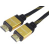 PremiumCord Câble HDMI Haut Débit 4K M/M, 10,2 Gbit/s Avec Ethernet, Compatible Vidéo 4K@30 Hz, Full HD 1080p, Deep Color, 3D, A