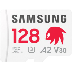 Samsung Carte mémoire microSDXC Sonic Pro Plus, Interface UHS-I, 128 Go, Vitesse de Lecture jusqu'à 180 Mo/s, Toujours Plus de V