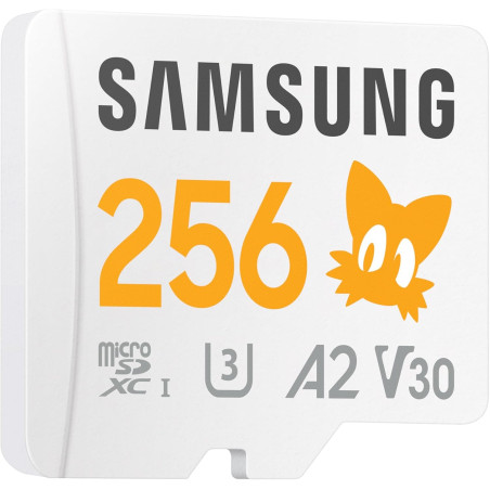 Samsung Carte mémoire microSDXC Sonic Pro Plus, Interface UHS-I, 256 Go, Vitesse de Lecture jusqu'à 180 Mo/s, Toujours Plus de V