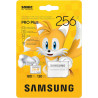Samsung Carte mémoire microSDXC Sonic Pro Plus, Interface UHS-I, 256 Go, Vitesse de Lecture jusqu'à 180 Mo/s, Toujours Plus de V