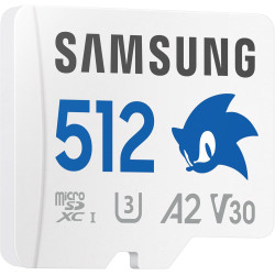 Samsung Carte mémoire microSDXC Sonic Pro Plus, Interface UHS-I, 512 Go, Vitesse de Lecture jusqu'à 180 Mo/s, Toujours Plus de V