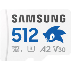 Samsung Carte mémoire microSDXC Sonic Pro Plus, Interface UHS-I, 512 Go, Vitesse de Lecture jusqu'à 180 Mo/s, Toujours Plus de V