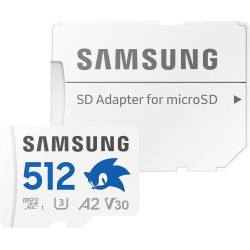 Samsung Carte mémoire microSDXC Sonic Pro Plus, Interface UHS-I, 512 Go, Vitesse de Lecture jusqu'à 180 Mo/s, Toujours Plus de V