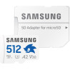 Samsung Carte mémoire microSDXC Sonic Pro Plus, Interface UHS-I, 512 Go, Vitesse de Lecture jusqu'à 180 Mo/s, Toujours Plus de V