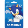 Samsung Carte mémoire microSDXC Sonic Pro Plus, Interface UHS-I, 512 Go, Vitesse de Lecture jusqu'à 180 Mo/s, Toujours Plus de V