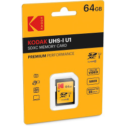 Carte SD 64 Go UHS-I U1 V10 SDHC/XC - Vitesse de Lecture 85MB/s Max - Vitesse d'Écriture 25MB/s Max - Stockage de Vidéos Full HD