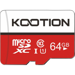 KOOTION Carte SD 64 Go Micro SD Carte Mémoire UHS-I Vitesse jusqu'à 85 m/s,TF Micro SDXC, T-Flash Classe 10, U1 pour Drone/Dash 