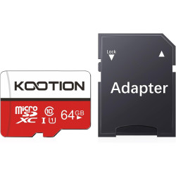 KOOTION Carte SD 64 Go Micro SD Carte Mémoire UHS-I Vitesse jusqu'à 85 m/s,TF Micro SDXC, T-Flash Classe 10, U1 pour Drone/Dash 