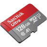 SanDisk Ultra 128 Go microSDXC UHS-I carte pour Chromebook avec adaptateur SD et jusqu'à 140 Mo/s en vitesse de transfert, A1 Ap