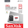 SanDisk Ultra 64 Go microSDXC UHS-I carte pour Chromebook avec adaptateur SD et jusqu'à 140 Mo/s en vitesse de transfert, A1 App