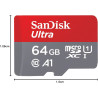 SanDisk Ultra 64 Go microSDXC UHS-I carte pour Chromebook avec adaptateur SD et jusqu'à 140 Mo/s en vitesse de transfert, A1 App