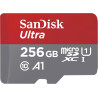 SanDisk Ultra 256 Go microSDXC UHS-I carte pour Chromebook avec adaptateur SD et jusqu'à 150 Mo/s en vitesse de transfert, A1 Ap