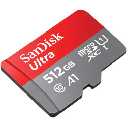 SanDisk Ultra 512 Go microSDXC UHS-I carte pour Chromebook avec adaptateur SD et jusqu'à 150 Mo/s en vitesse de transfert, A1 Ap