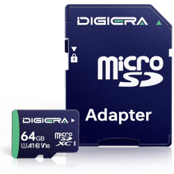 Carte mémoire microSDXC UHS-I CT100 64 Go avec Adaptateur – Jusqu’à 100 Mo/s, C10, U1, V10, Full HD, A1, pour Smartphones, table