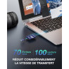 Carte mémoire microSDXC UHS-I CT100 256 Go avec Adaptateur – Jusqu’à 100 Mo/s, C10, U3, V30, Full HD, A2, pour Smartphones, tabl