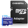 Carte mémoire microSDXC UHS-I LT100 512 Go avec Adaptateur – Jusqu’à 170 Mo/s, C10, U3, V30, 4K, A2, pour Smartphones, tablettes