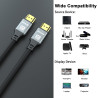 4k HDMI câble 5m, haute vitesse HDMI 2.0, 18Gbps, Ultra HD, Ethernet Audio retour, vidéo 4K, 1080p, 3D, Arc, HDR Compatible avec