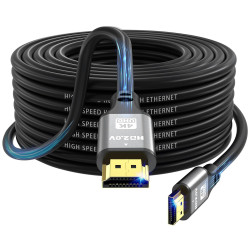 4k HDMI câble 15m, haute vitesse HDMI 2.0, 18Gbps, Ultra HD, Ethernet Audio retour, vidéo 4K, 1080p, 3D, Arc, HDR Compatible ave