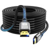 4k HDMI câble 15m, haute vitesse HDMI 2.0, 18Gbps, Ultra HD, Ethernet Audio retour, vidéo 4K, 1080p, 3D, Arc, HDR Compatible ave