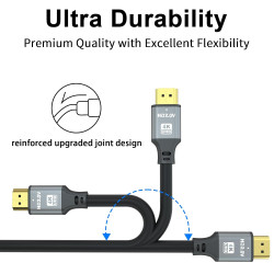 câble HDMI 100ft, 4K@60Hz, 18Gbps haute vitesse HDMI 2.0 cordon, Ultra HD,Ethernet retour Audio, vidéo 4K,1080p,3D,Arc, HDR Comp