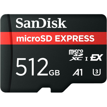 SANDISK Express Carte microSD 512 Go, Fonctionne avec la Console Nintendo Switch 2 (Jusqu’à 880 Mo/s en Lecture, Jusqu’à 650 Mo/