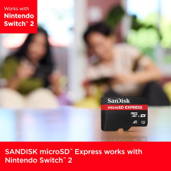 SANDISK Express Carte microSD 512 Go, Fonctionne avec la Console Nintendo Switch 2 (Jusqu’à 880 Mo/s en Lecture, Jusqu’à 650 Mo/