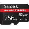 SanDisk microSD Express, 256 Go Carte microSD, Vitesee de lecture/écriture jusqu'à 880/480 Mo/s, Des vitesses de lecture jusqu’à