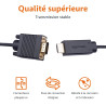 Amazon Basics Câble HDMI (source) vers (affichage) VGA - NON bidirectionnel - plaqué or, 6 feet, noir