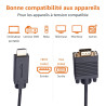 Amazon Basics Câble HDMI (source) vers (affichage) VGA - NON bidirectionnel - plaqué or, 6 feet, noir