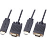 Amazon Basics Câble HDMI (source) vers (affichage) VGA - NON bidirectionnel - plaqué or, 6 feet, noir (Lot de 2)