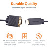 Amazon Basics Câble HDMI (source) vers (affichage) VGA - NON bidirectionnel - plaqué or, 6 feet, noir (Lot de 2)